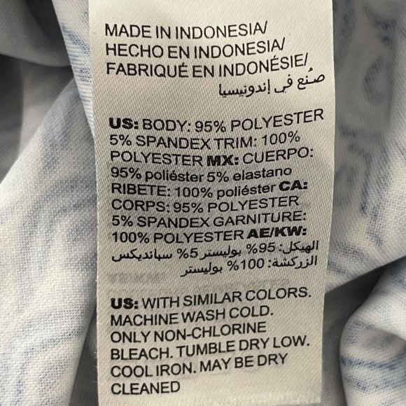 Chico's Size 3 XL 16 Top Geo Print Colorblock Trim Boat Neck Stretch - Picture 8 of 8